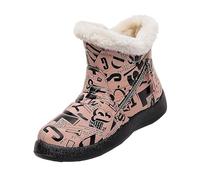 Bottes d'hiver pour femme - Coupe large - Bottes de combat pour femme - Bottes de pluie imperméables - Chaudes et moelleuses - Antidérapantes et légères - Bottes de randonnée souples, rose, 40.5 EU