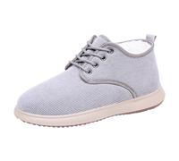 Bottes d'hiver pour femme, doublées, confortables, plates | Bottes thermiques avec doublure chaude pour personnes âgées, chaussures de loisirs sportives avec lacets, unies à tige courte