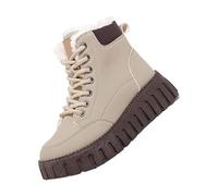 Bottes d'hiver pour femme - Doublées plates - Bottes d'hiver chaudes - Bottes de neige à lacets - Confortables - Pour l'automne et l'hiver - Chaussures d'hiver - Bottes de marche, kaki, 38 EU