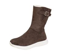 Bottes d'hiver pour femme et homme - Bottes de neige - Doublure chaude - Rembourrées - Antidérapantes - Bottes épaisses à enfiler - En cuir imperméable - Pour activités de plein air, café, 42 EU