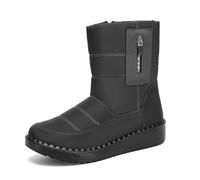 Bottes d'hiver pour femme, isolantes, doublées en coton renforcé, semelle plateforme antidérapante, bottes de neige pour temps froid, bottines robustes, Gris (03), 37 EU