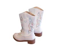 Bottes d'hiver pour filles imperméables hautes bottines en cuir, bottes longues de princesse antidérapantes à isolation thermique avec nœud papillon, bottines confortables pour enfants pour jouer dans