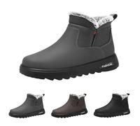 Bottes d'hiver pour homme Bottes chaudes et confortables Bottes d'hiver en peluche moelleuse Chaussures thermiques d'hiver imperméables à tige courte Bottes de neige : accompagnement pour les jours