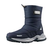 Bottes d'hiver pour homme - Bottes de sport - Antidérapantes - Épais et chaudes, bleu, 41 EU
