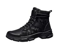 Bottes d'hiver pour homme Bottes de travail doublées chaudes Chaussures d'hiver Bottes de neige Bottes de neige pour homme Grandes tailles Toutes saisons Style toile Hommes Bottes avec polaire Bottes