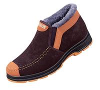 Bottes d'hiver pour homme - Chaudes - Résistantes à l'eau - Large largeur - Doublure en fourrure - Antidérapantes - Chaudes - Imperméables - Bottes de neige décontractées pour la randonnée, a, 40 EU