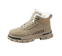 Bottes d'hiver pour homme - Doublure chaude - Bottes d'hiver - Bottes de neige - Bottes de randonnée en coton - Chaussures de sport d'hiver - Bottes d'extérieur, kaki, 41 EU