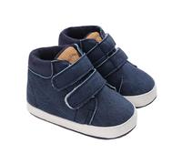 Bottes d'hiver souples pour nouveau-nés et nourrissons jusqu'à 12 mois chaussures bébé garçon fille avec semelle confortable pour pas (Dark Blue, 17-24 Months)