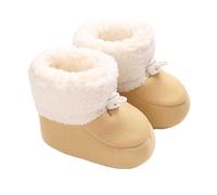 Bottes d'hiver souples pour nouveau-nés et nourrissons jusqu'à 12 mois chaussures bébé garçon fille avec semelle confortable pour pas (Beige, 17-24 Months)