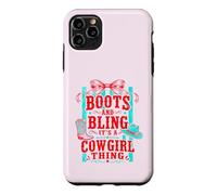 Bottes drôles et Bling Its A Cowgirl Thing Pink Bow Design Coque pour iPhone 11 Pro Max