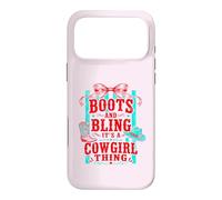 Bottes drôles et Bling Its A Cowgirl Thing Pink Bow Design Coque pour iPhone 17 Pro Max