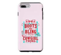 Bottes drôles et Bling Its A Cowgirl Thing Pink Bow Design Coque pour iPhone 7 Plus/8 Plus