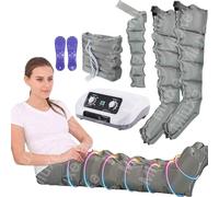 Bottes électriques de compression d'air - Masseur de jambes - 6 chambres - Machine de récupération - Drainage lymphatique - Pour douleur et circulation - Jambes enflées, œdème, soulagement musculaire