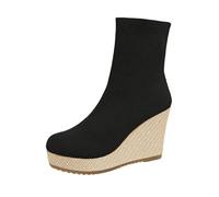 Bottes élégantes et moyennes avec talon fin - L'alternative parfaite aux bottines chics pour tout le monde, Noir , 39 EU