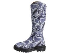 Bottes en Caoutchouc 38 Épais Commerce Extérieur Européen Et Américain Femmes Bottes de Grande Taille avec un Tissu de Visage du Genou Bottes de Bottes Hautes au-dessus du Genou Talon Cuir, Bu2, 39 EU