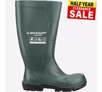 DUNLOP JobGUARD O4 - Bottes de travail pour hommes et femmes - Imperméable - Embout souple - Antidérapant SRC - Résistant aux produits chimiques - Arbre haut - Vert - Pointures 37