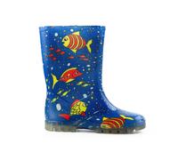 Beck Garçon Fische Botte de pluie, Bleu, 25 EU