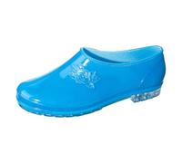 Bottes en caoutchouc - Bottes de pluie courtes - Bottes de pluie - Chaussures de jardin à enfiler - Bottes de travail en toile - Chaussures à plateforme pour femme, bleu, 40 EU