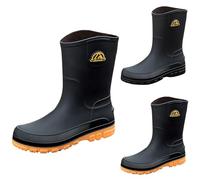 Bottes en caoutchouc - Bottes de pluie mi-hautes pour homme - Imperméables, légères et confortables - Bottes de pluie - Bottes de jardin - Bottes de pêche - Chaussures de jardin, jaune, 43 EU