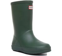 HUNTER Enfants Premier Classique Bottes Garçon Chaussures en Vert UK 1 - 13