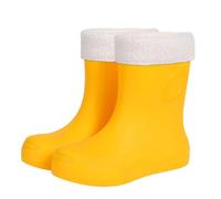 Bottes en caoutchouc courtes pour femme en silicone, doublure chaude, imperméables, antidérapantes, pour les jours froids, bottes de pluie pour usage quotidien, Jaune 04, 38 EU