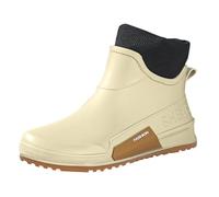 Bottes en caoutchouc doublées pour femme - Bottes de pluie antidérapantes - Imperméables - Bottes d'hiver - Bottines de jardin - Semelle courte en caoutchouc - Bottes d'extérieur pour le camping et la