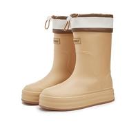 Bottes en caoutchouc doublées pour femme - Imperméables - Chaussures de pluie pour femme - Vêtements d'extérieur - Cent harnais - Bouche rembourrée - Dessous épais - Confortable - Antidérapant