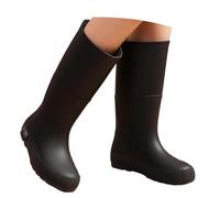 Bottes en Caoutchouc élégantes avec Un Design épuré Montantes Jusqu'au Genou, idéales pour Les activités de Plein air par Tous Les Temps. (Black, 42)