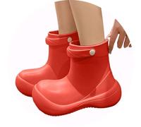 Bottes en caoutchouc enfants Antidérapant Imperméable Chaussures de Pluie Semelle paissie Mixte Enfant Neige pour l'exploration plein air
