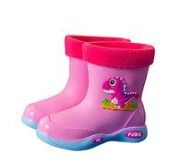 Bottes en caoutchouc enfants Galoches Imperméables Botte Léger Bottines Fille Avec Sympathique Imprimé Style Simple Matériau PVC Détails Réfléchissants pour Garçons et Filles
