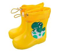 Bottes en caoutchouc enfants Galoches Imperméables Chaussures de Pluie Wellies Style Simple Lumières clignotantes pour l'exploration plein air