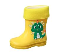Bottes en Caoutchouc Enfants Galoches Imperméables Mixte Enfant Basic Semelle Confortable EVA Ultralégères et tanches Matériau PVC Détails Réfléchissants Convient pour la Saison des pluies