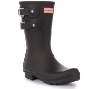 Bottes En Caoutchouc Femme Hunter Original Courtes Multi Boucles Noires EU 36-42