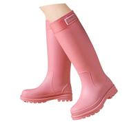 Bottes En Caoutchouc Femmes Pour Pluie Élégantes Coupe-Vent Chaussures Antidérapantes Léger Bottines Mode Moyenne Hauteur Jardinage Chaussures Couleur Unie Bottines de Travail Bottes Femme Hiver