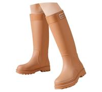Bottes En Caoutchouc Femmes Pour Pluie Élégantes Coupe-Vent Chaussures Antidérapantes Léger Bottines Mode Moyenne Hauteur Jardinage Chaussures Couleur Unie Bottines de Travail Bottes Femme Hiver