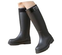 Bottes En Caoutchouc Femmes Pour Pluie Élégantes Coupe-Vent Chaussures Antidérapantes Léger Bottines Mode Moyenne Hauteur Jardinage Chaussures Couleur Unie Bottines de Travail Bottes Femme Hiver