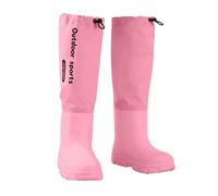 Bottes en caoutchouc imperméables avec réflecteurs, légères et antidérapantes, pour les jours humides, jouer en plein air, Rose, 33 EU