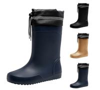 Bottes en caoutchouc larges pour homme - Bottes de jardin imperméables avec cordon de serrage réglable - Bottes de pluie antidérapantes - Chaussures de travail, de sécurité, de pluie, de trekking, de
