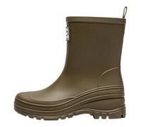 Bottes en caoutchouc mi-hautes pour femme - Semelle épaisse - Imperméables - Antidérapantes - Pour l'extérieur, les loisirs - Utilisation toute l'année, 01 vert armée., 38 EU