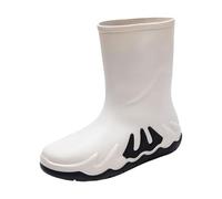 Bottes en caoutchouc mi-mollet pour homme - Coupe élégante - Confortables - Semelle souple - Bottes de randonnée à enfiler - Bottes en caoutchouc à large mollet - Grip robuste - Bottes de travail