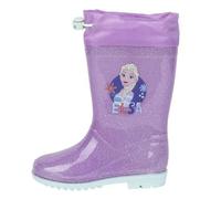 Bottes en caoutchouc officielles La Reine des Neiges | Bottes en caoutchouc Disney pour enfants | Bottes Elsa | Bottes en caoutchouc pour filles | Bottes en caoutchouc pailletées | Bottes en