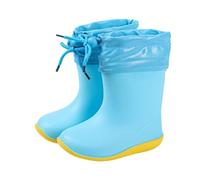 Bottes en caoutchouc pour enfants et filles, bottes de pluie pour tout-petits et enfants, chaussures de jeu confortables en plein air, légères, résistantes, pour un usage quotidien, bleu, 23 EU