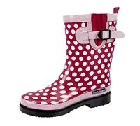 Bottes en caoutchouc pour femme - Avec manchette et semelle intérieure profilée 39 rouge foncé