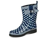 Bottes en caoutchouc pour femme - Avec manchette et semelle intérieure profilée FR:42 bleu foncé