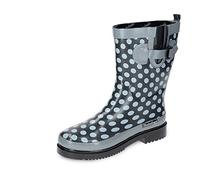 Bottes en caoutchouc pour femme - Avec manchette et semelle intérieure profilée FR:42 gris