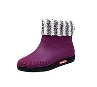 Bottes en caoutchouc pour femme - Bottes de pluie hautes et imperméables - Bottes longues - Chaussures de pluie antidérapantes - Chaussures d'équitation - Chaussures d'équitation élastiques