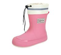 Bottes en caoutchouc pour femme, bottes de pluie mi-hautes, doublure chaude, chaussures de jardin, imperméables, antidérapantes et résistantes à l'abrasion, à semelle épaisse, bottes de pêche en plein