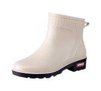 Bottes en caoutchouc pour femme - Bottes mi-hautes pour femme - Imperméables - Antidérapantes - Avec plateau - Protection contre les coupures - Bottes de travail minimalistes - Bottes de travail en