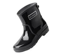 Bottes en caoutchouc pour femme - Bottines hautes en caoutchouc - Pieds larges - Chaussures de jardin élastiques antidérapantes - Chaussures de pluie - Bottes d'équitation - Chaussures de jardin