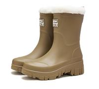 Bottes en caoutchouc pour femme - Chaussures de pluie tendance - Chaussures de trekking - Confortables - Imperméables - Antidérapantes - Chaussures de jardin pratiques - Chaussures de travail avec